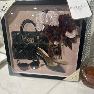 Gucci Black and Gold Fashion Art👜 👠🕶️